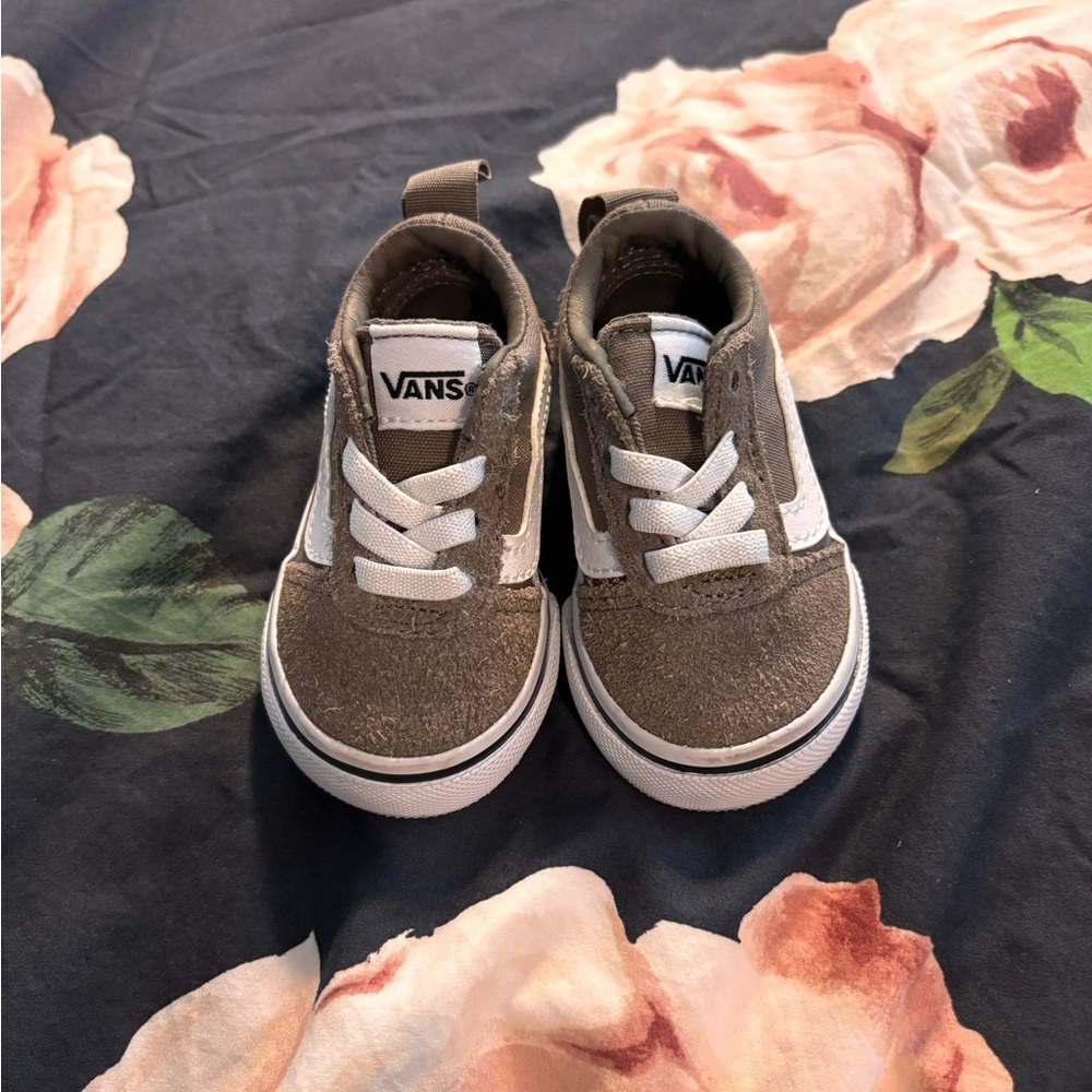 Vans Tan and White Casual Sneakers